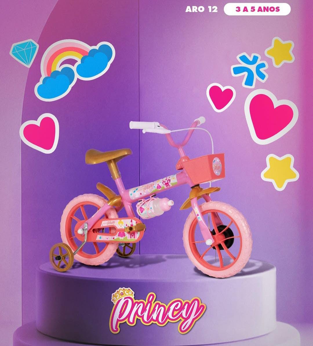 Bicicleta Princesa Unicornio Aro 12