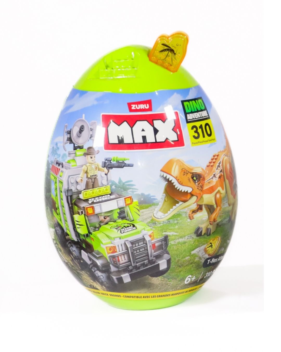 Set de Bloques en Huevo Zuru Max Dino Adventure T-Rex Attack